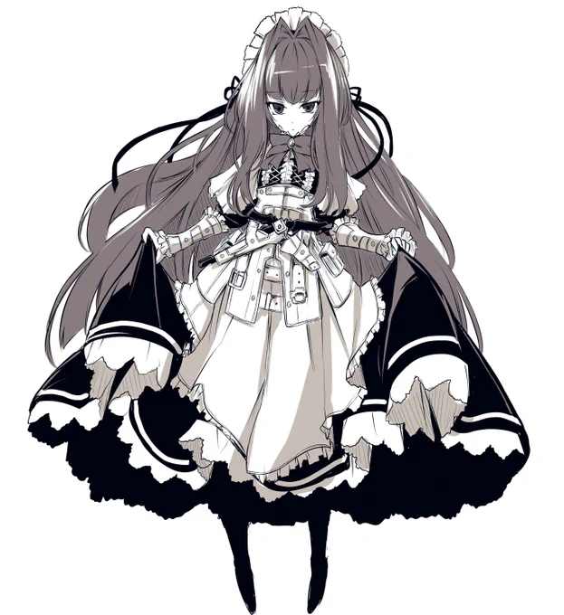 要塞守備隊のメイド少女 昔のキャラのリメイク 