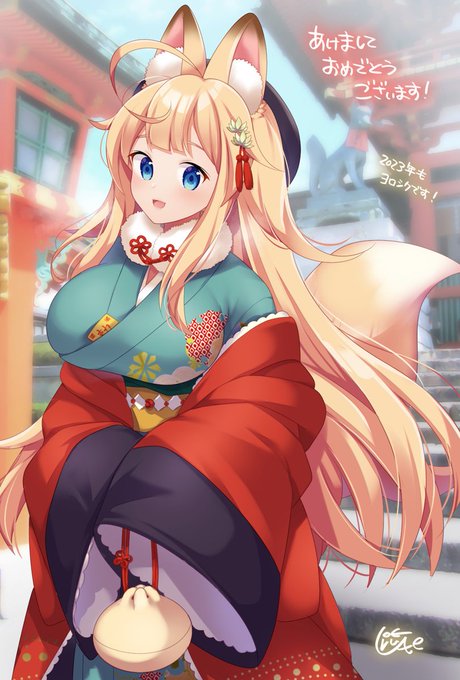 改めましてあけおめ〜!初詣れんげさん⛩️🦊 