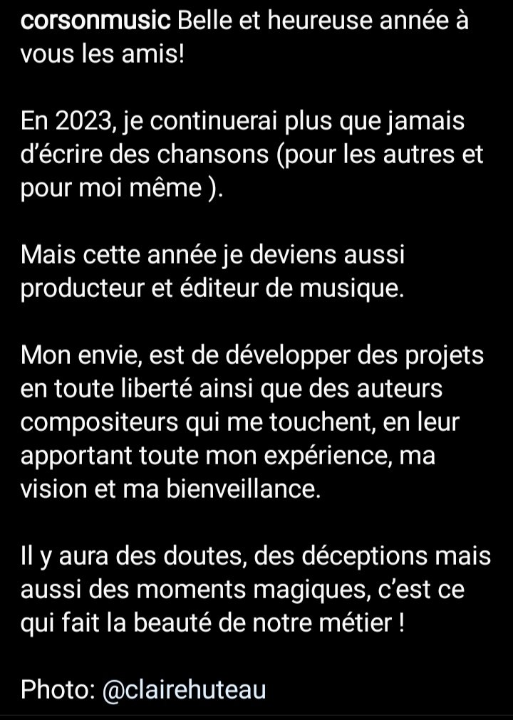 CorsonFans's tweet photo. Une nouvelle année qui s'annonce productive ! 💥🎶✨ @corson_music #soulTmusic #producteur #éditeur #parolier https://t.co/BT2dHlZvBO