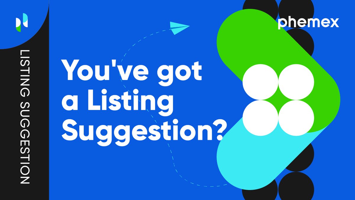 Phemex_official's tweet photo. Do you have any recommendations on which token you want #Phemex to add next?😃
Listing Application 🔽
https://t.co/HkOdCEE8bi
#ListingApplication #Cryptocurrency #NewListing #PhemexExchange https://t.co/LZM0BWqunI