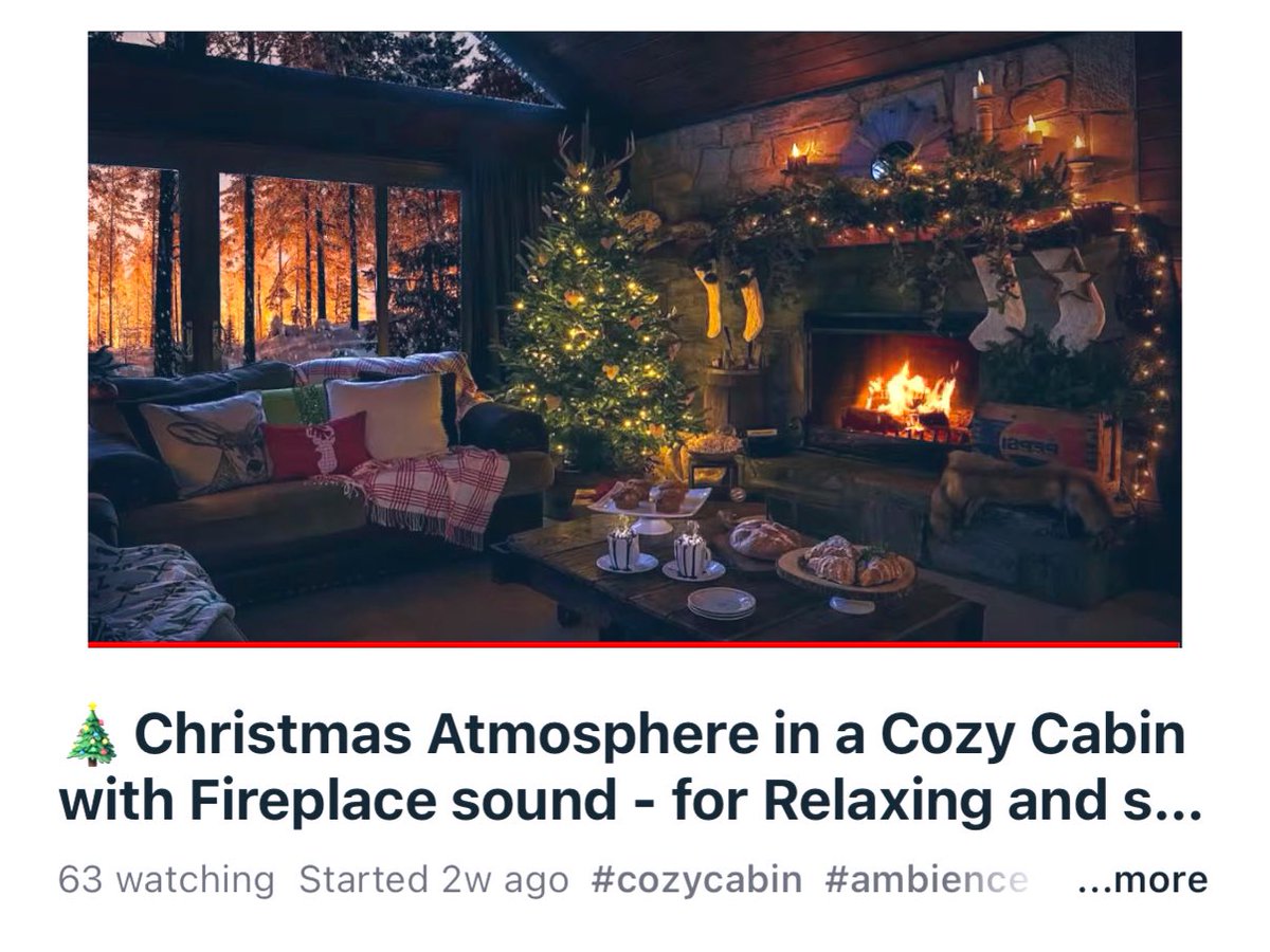 work from home vibes ~

✨ A m b i a n c e ✨ vid this morning ⏩ Cozy Christmas Cabin 🏡🕯

(link: youtu.be/7wz7AwUbUac)