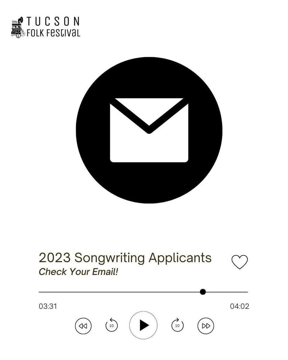 Songwriting competition applicants - it's time to check your emails! TKMA's competition selection committee has chosen our 10 finalists for the 2023 Stefan George Memorial Songwriting Competition &amp; Folk Festival Kickoff.
