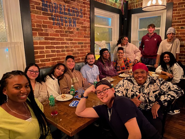 DCISchool's tweet image. DCI alums gathered at @MorelandsTavern for a mini-reunion this week. We are always so happy to see the classes of 2020, 2021 and 2022 doing amazing things! #ibforall #alums #greattimes