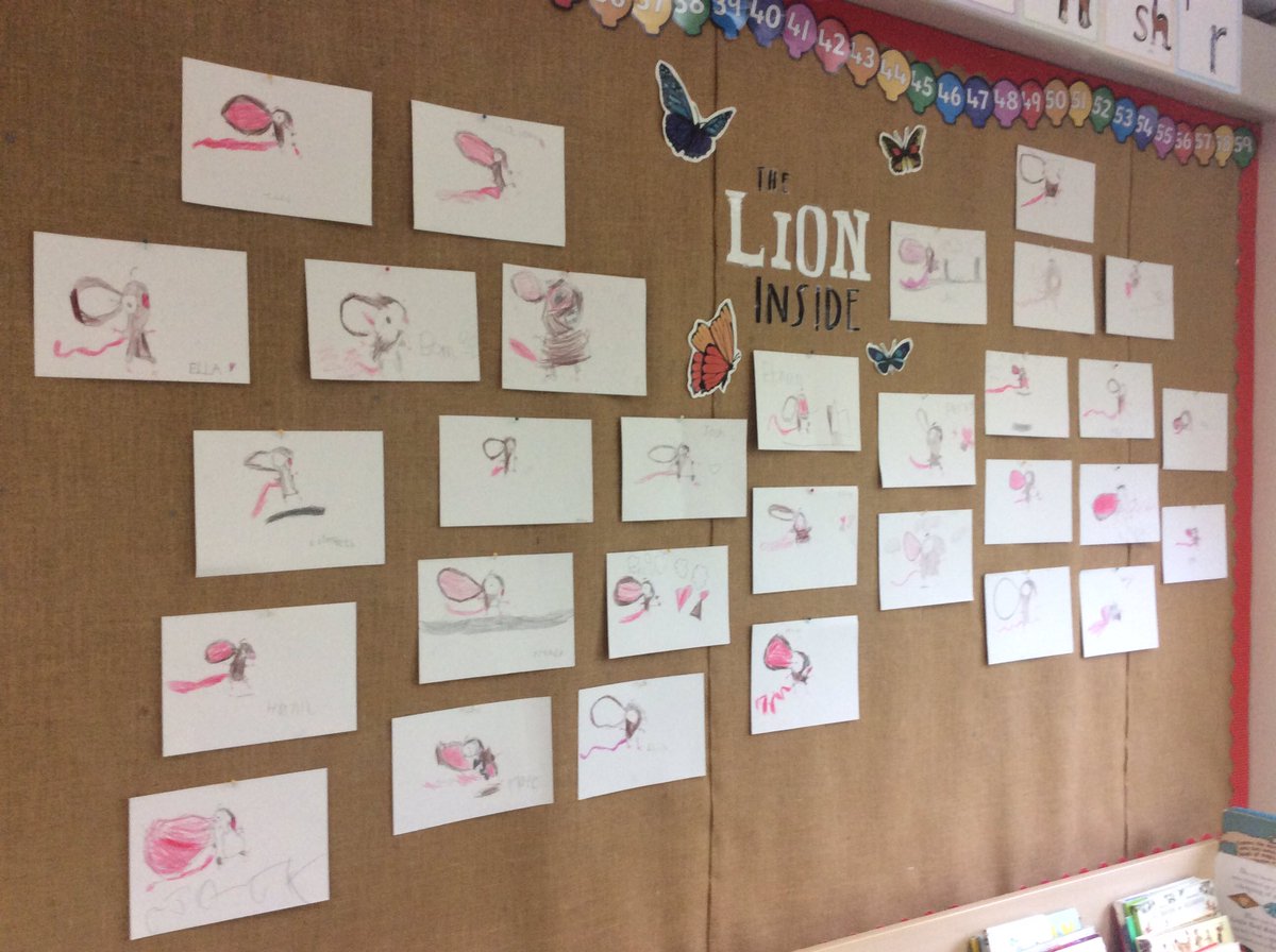 Y1EngMartyrs's tweet photo. This afternoon we followed an online tutorial by children’s illustrator Jim Field to create these wonderful drawings of Mouse from our class text ‘The Lion Inside’. #ArtAtEM #drawwithjimfield https://t.co/ilMHs7M0Z8