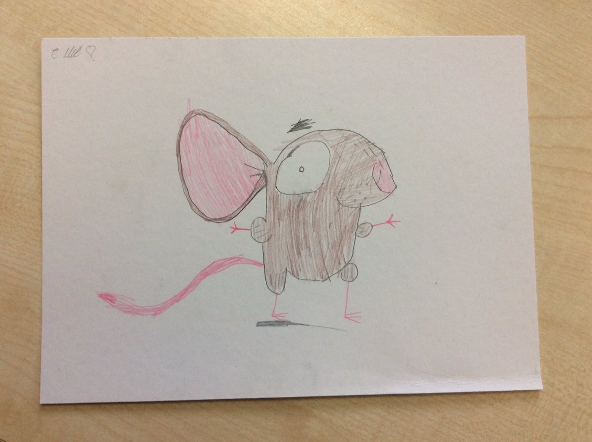 Y1EngMartyrs's tweet photo. This afternoon we followed an online tutorial by children’s illustrator Jim Field to create these wonderful drawings of Mouse from our class text ‘The Lion Inside’. #ArtAtEM #drawwithjimfield https://t.co/ilMHs7M0Z8