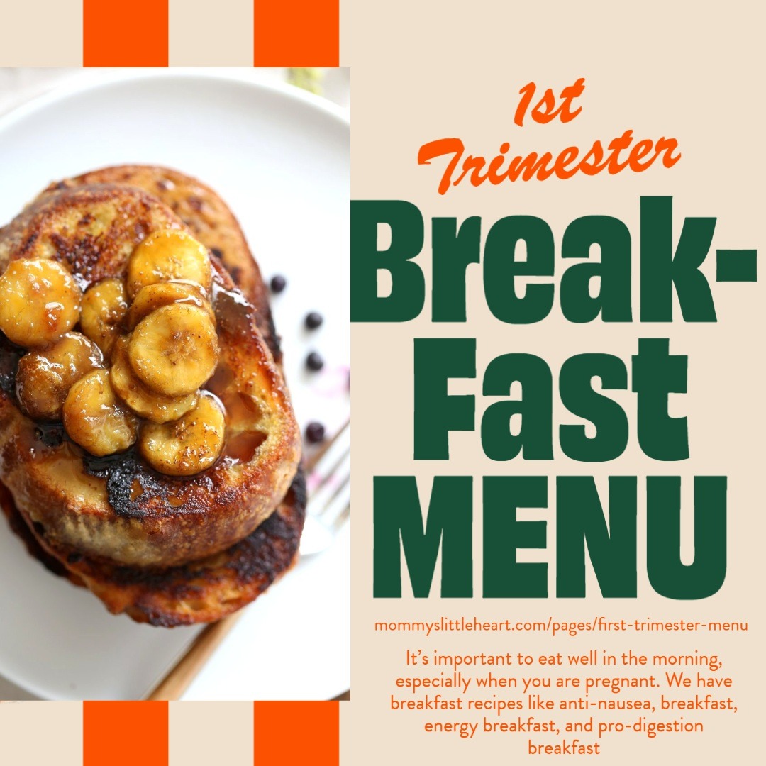 It’s important to eat well in the morning, especially when you are pregnant. We have breakfast recipes like anti-nausea, breakfast, energy breakfast, and pro-digestion breakfast. #firsttrimester #pregnancy