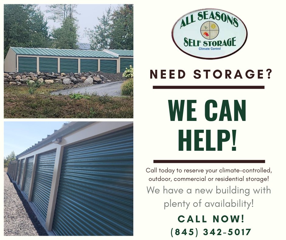 For all your storage needs in Middletown, NY, give us a call!
#selfstorage #selfstoragefacility #selfstorageunit #climatecontrolledstorage #climatecontrolled #middletownny #newyork #localbusiness #localbusinesses #localbusinessowners #localbusinesssupport #localbusinesslove