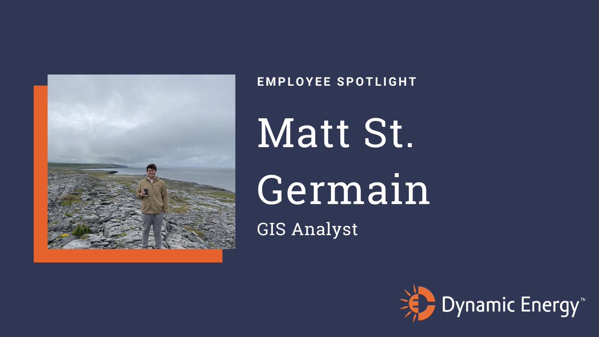 dynamicenergyus's tweet photo. Welcome Matt! Originally from the Bay Area, Matt recently began his career with Dynamic Energy as a GIS Analyst supporting the Development Team. In his free time, Matt enjoys traveling, hiking, skiing, and spending time with friends and family.  #FridayFeature https://t.co/AWva3QWfSZ