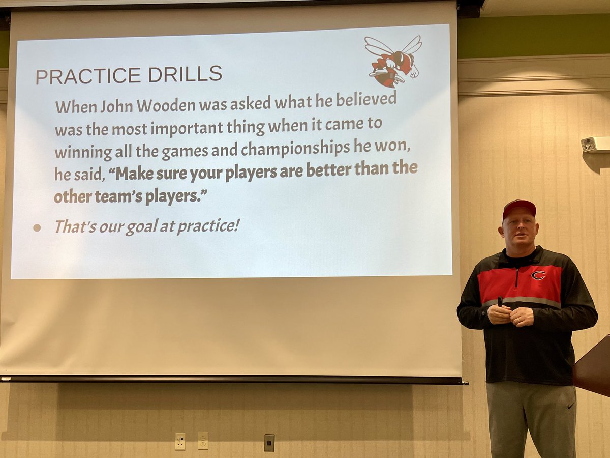 Mo_HSFCA's tweet photo. Great start to our 2023 MHSFCA Coaching Clinic! Thanks Coach Rucker for sharing your best practice drills! #mhsfca23 https://t.co/7x8ZCjeL3D
