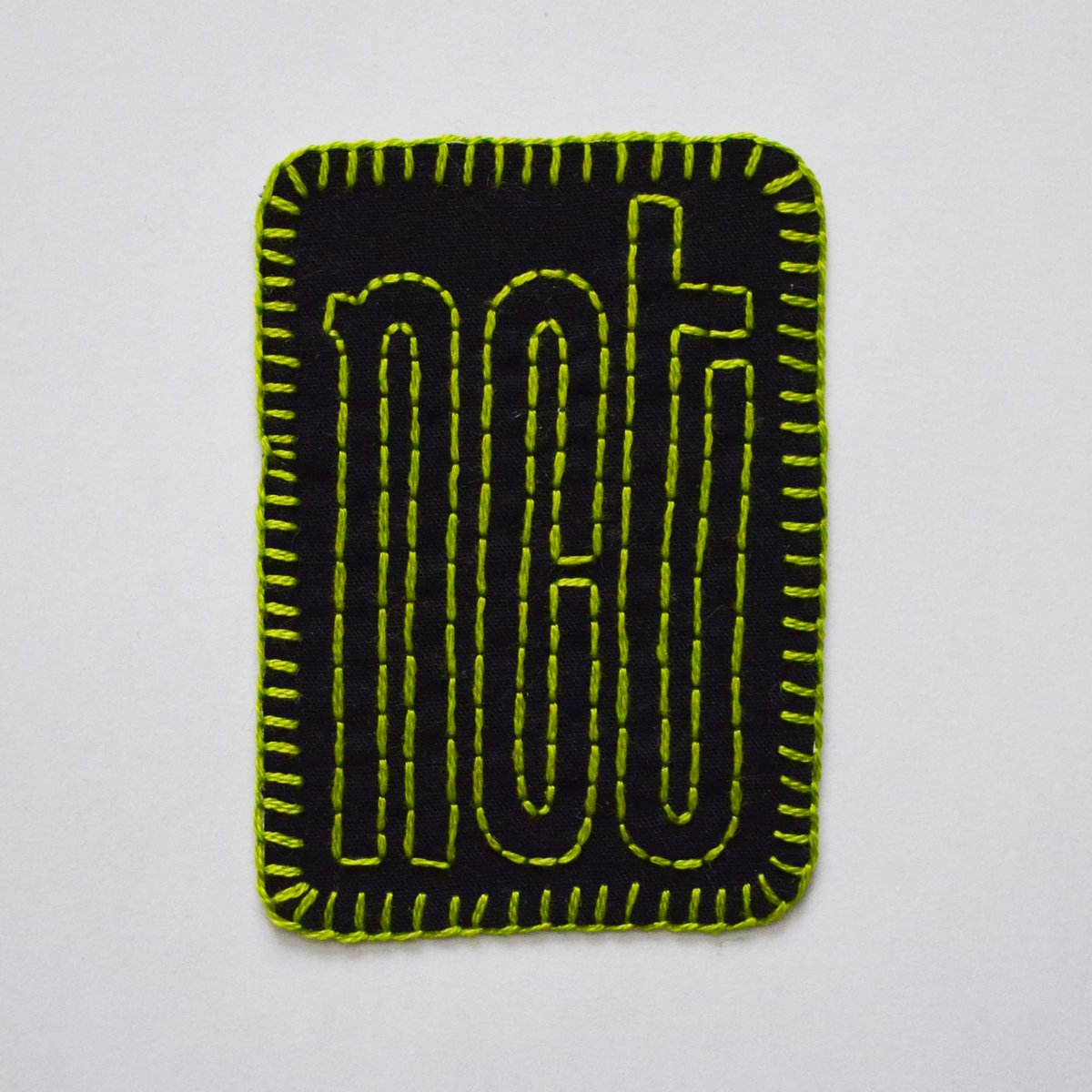 Forgot to post some patch commissions. Here's the first one for <a href="/shutteye/">gee</a> :) #NCT #embroidery