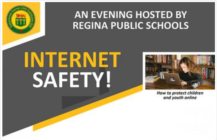 Parents, guardians, caregivers and community members are invited to attend a presentation by the SK Internet Child Exploitation (ICE) Unit on Jan 26, 2023 from 7:00 to 8:30 p.m. at Campus Regina Public 
RSVP by email: events@rbe.sk.ca by January 20, 2023.
reginapublicschools.ca/internet_safety