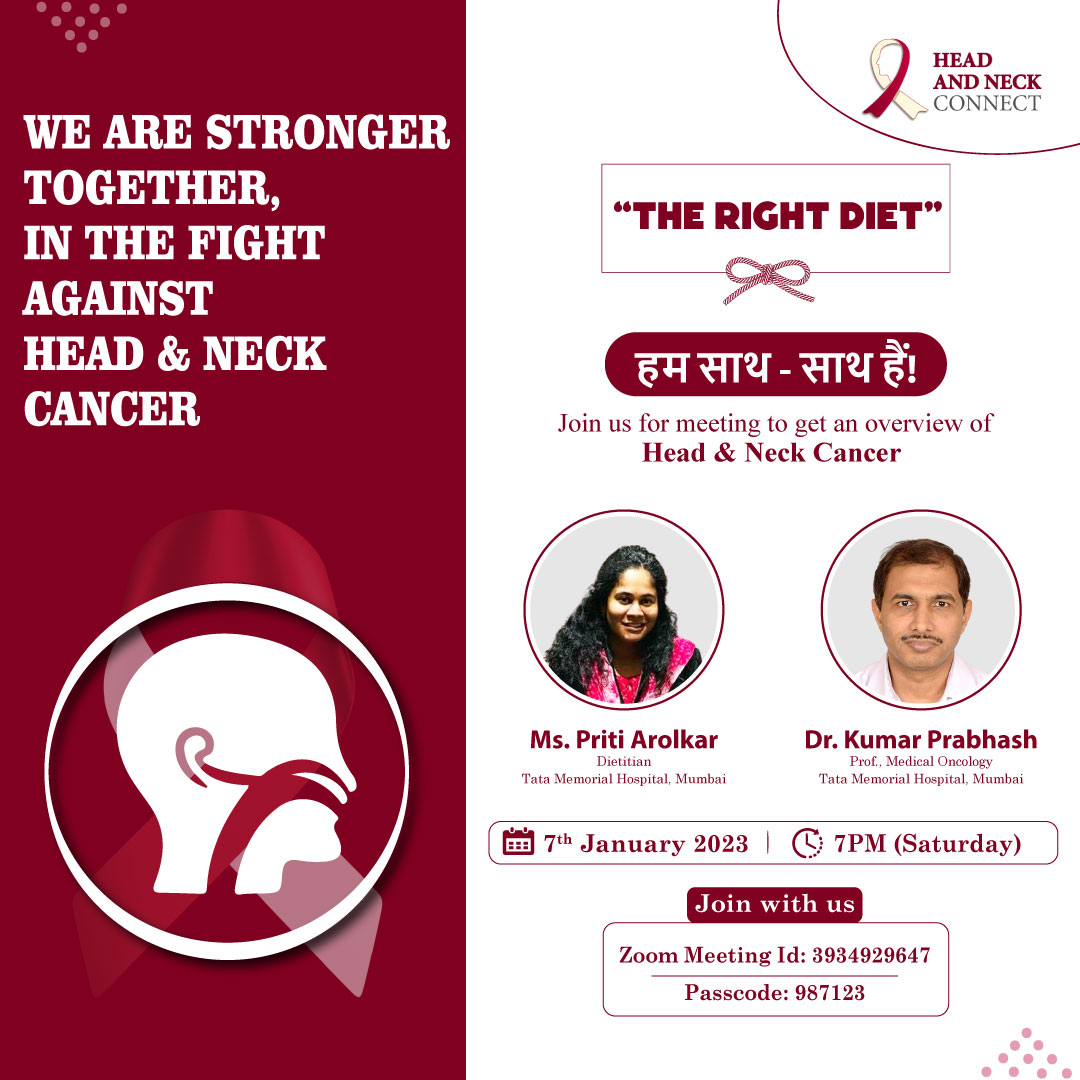 We are stronger together, In the fight against Head & Neck Cancer.

Join Zoom Meeting: bit.ly/3LQHoOR

Meeting ID: 393 492 9647
Passcode: 987123

#headandneckcancer #hncsm #endtobacco #ENTSurgery #oralcancerawareness #oralcancer #mouthcancer #headandneck #humSathSathHain