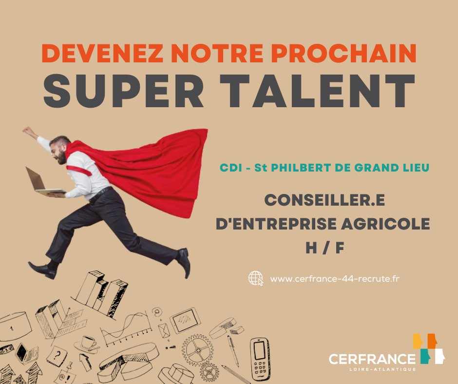 Cerfrance44's tweet photo. [Recrutement] Cerfrance Loire-Atlantique recrute :
🔹 Un.e conseiller.e entreprise agricole en CDI à Pontchâteau
🔹 Un.e conseiller.e entreprise agricole en CDI à Châteaubriant
🔹Un.e conseiller.e entreprise agricole en CDI à Saint Philbert de Grand Lieu
https://t.co/J2Yt4xIfTB https://t.co/iAqbxUSviE