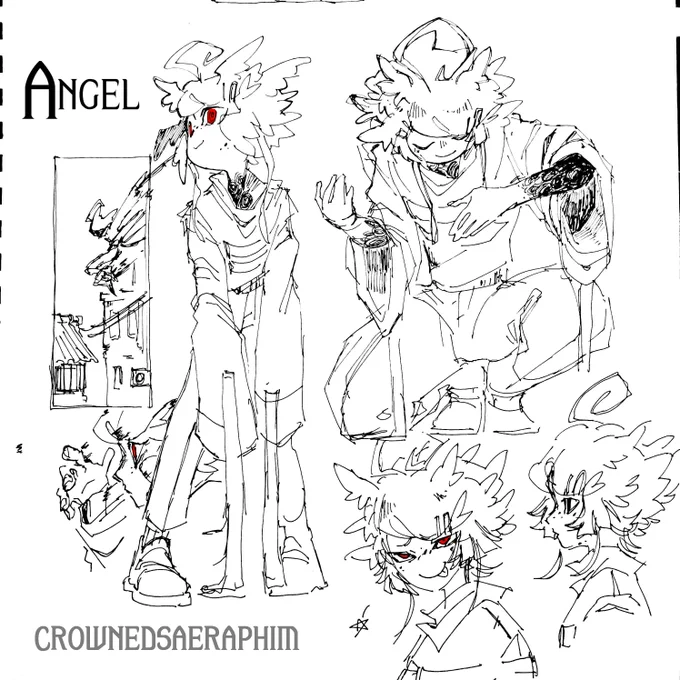 I'm still playing around with how his hair works <33
more trad doodles 