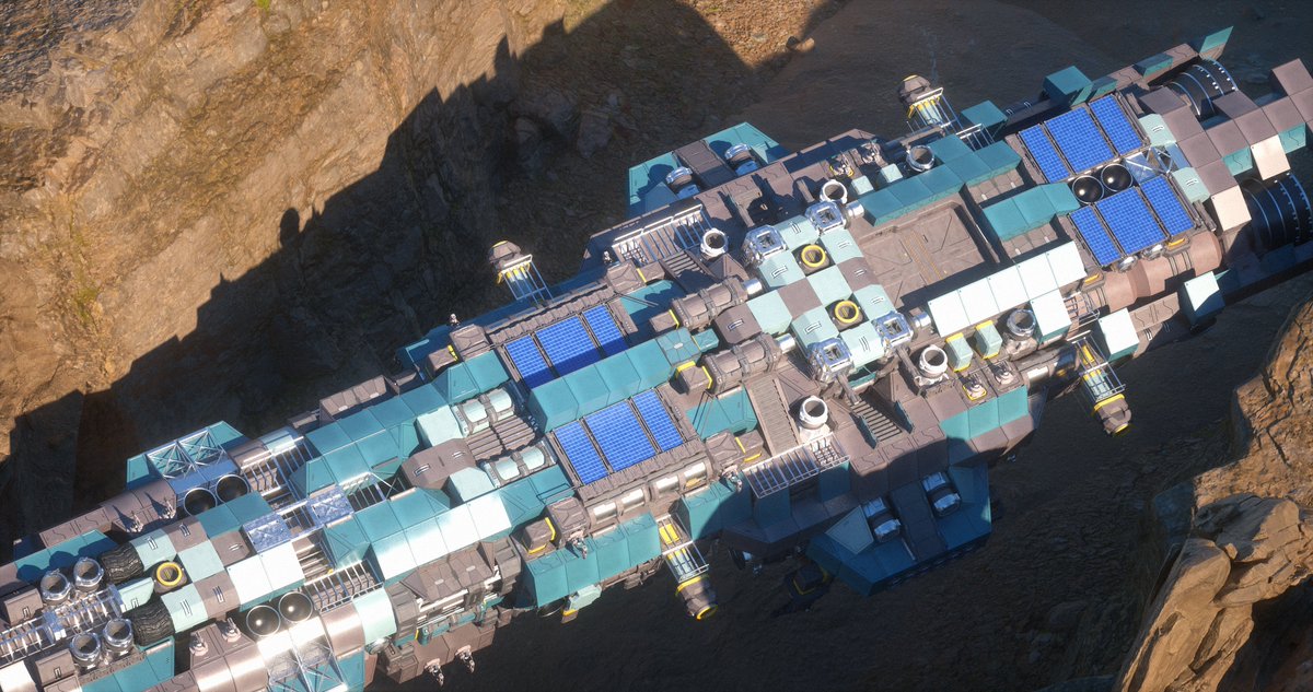 defonten's tweet image. Here are a few other renders I made in Octane featuring Cepheus S-1000 Antaios Spaceship from Space Engineers  @KeenSWH #NeedToCreate #OctaneRender