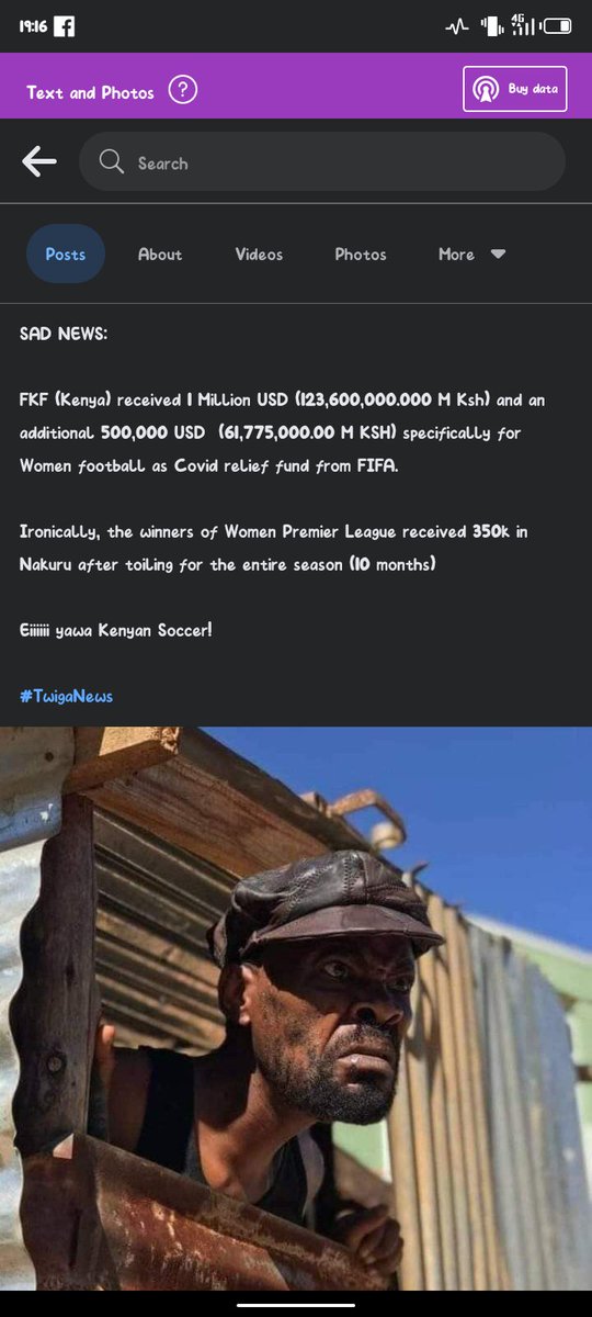 sting_theboss's tweet photo. @FKF_WPL @Officialfkfpl @FKFtransition Fuck you and the so called board. How can @FIFAcom give outs 1million dollars to support our women football and you in return give the winners of the league 2500 dollars??? You are a disgrace to the country 💯 https://t.co/xYeFiAv3Zc