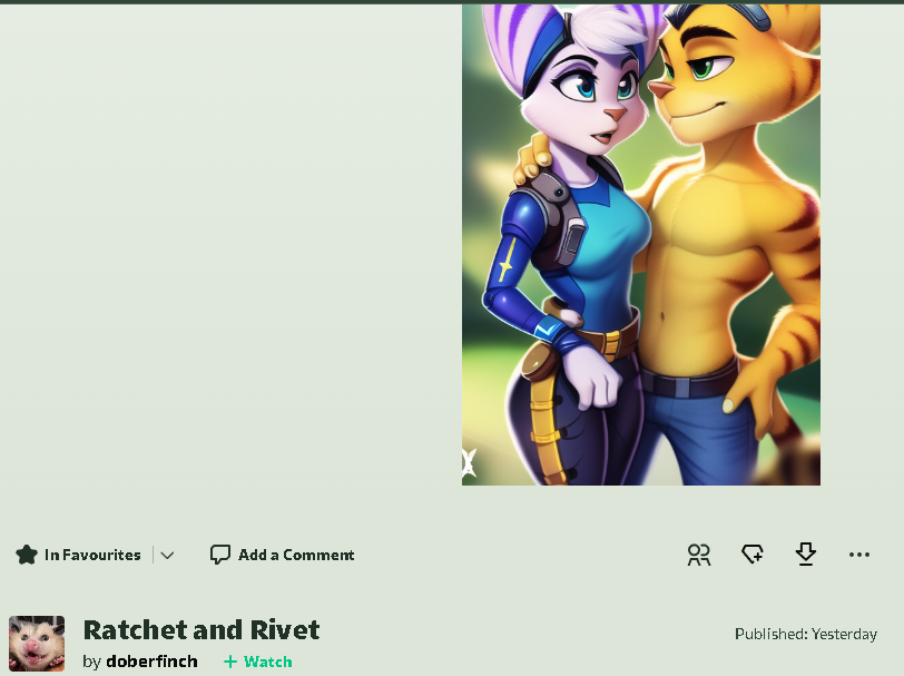 El_JEMVI's tweet photo. ¡Esto se ve genial! / this look so great!
#RatchetXRivet #RatchetAndClank #ratchetandclankriftapart #RivetAzimuth #RatchetYClankUnaDimensiónAparte #ratrivet #shipping #ship #romanticcouple #couple #AIgenerated #AiImageGenerator #NovelAI #malexfemale
https://t.co/36t5Se4pWy https://t.co/h69rzjnRXI
