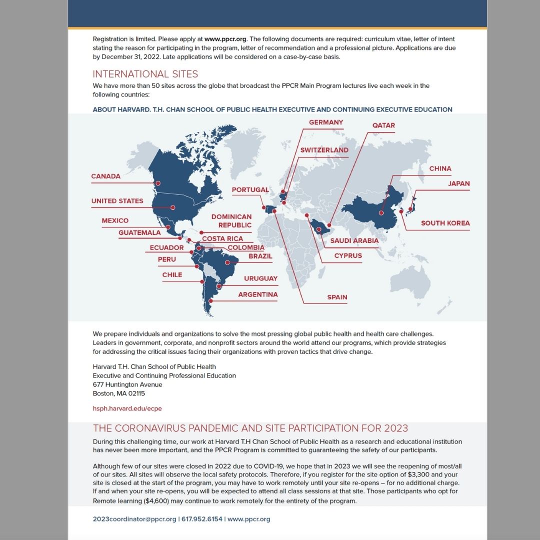 The application deadline for applying to the 2023 PPCR class has been extended! Applications to the PPCR program will be accepted until January 31st. But we recommend sending your application as soon as possible! Apply here:hsphit.tfaforms.net/f/ppcr-applica… #ppcr2023 #learnclinicalresearch