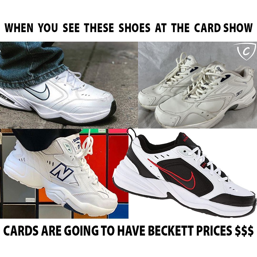 CheckOutMyCards's tweet image. When these shoes show up at the show, break out the dusty paperback. We love all collectors! Hobby Shoes👞 👟