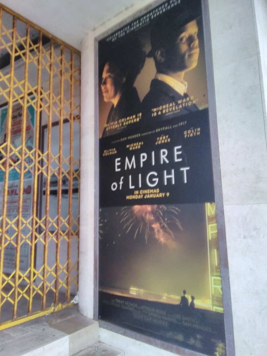 Empire of Light Margate today at the original film location Dreamland Cinema.Posters up today. #searchlightpictures
