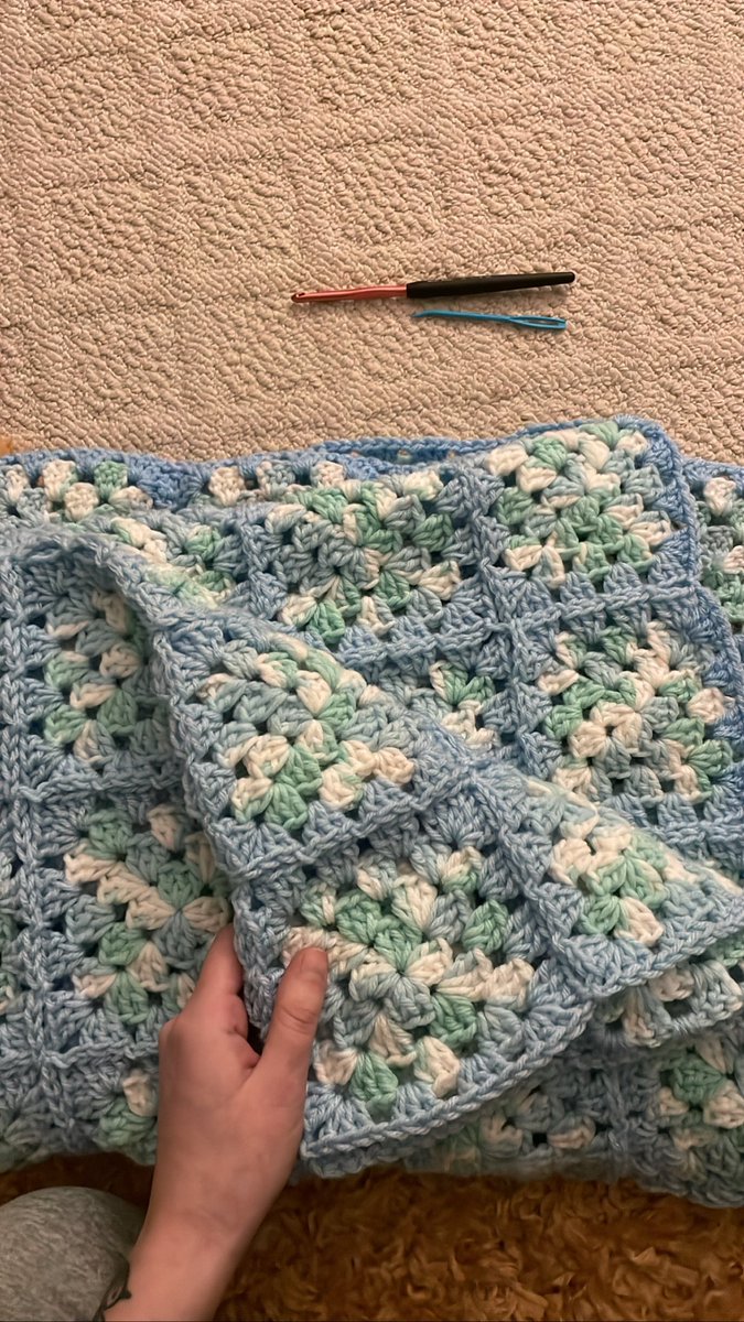 fanny__devito's tweet photo. happy friday! I now have three blankets done, which will hopefully be going to womenspace in pgh! If you know of any other places that need blankets and will go directly to unhoused people, please let me know 🤍 https://t.co/R5YCt3ELpA