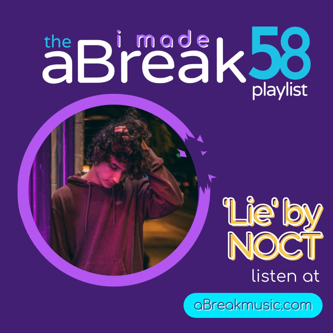 NoctKD's tweet photo. I landed the aBreak58 playlist! You can check out my song “Lie” and a bunch of other amazing indie artists music live on Live365 or iHeartRadio on the aBreak Music station. Thank you to @aBreakmusic for giving me this opportunity! #aBreak58playlist https://t.co/nXczEf9uSO