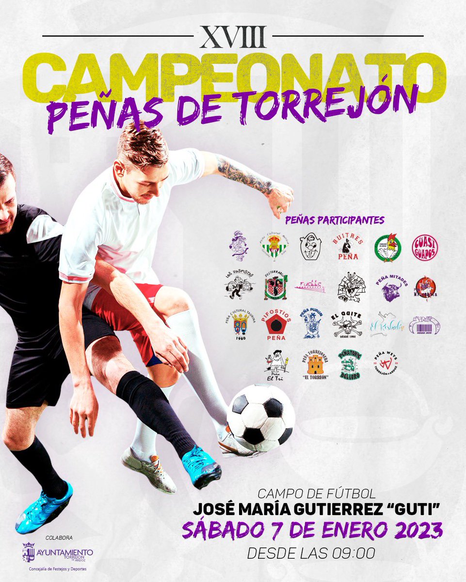 Mañana a divertirnos, haciendo deporte y disfrutando de la compañía de más peñas #peñasdetorrejon #torrejondeardoz #futbol7