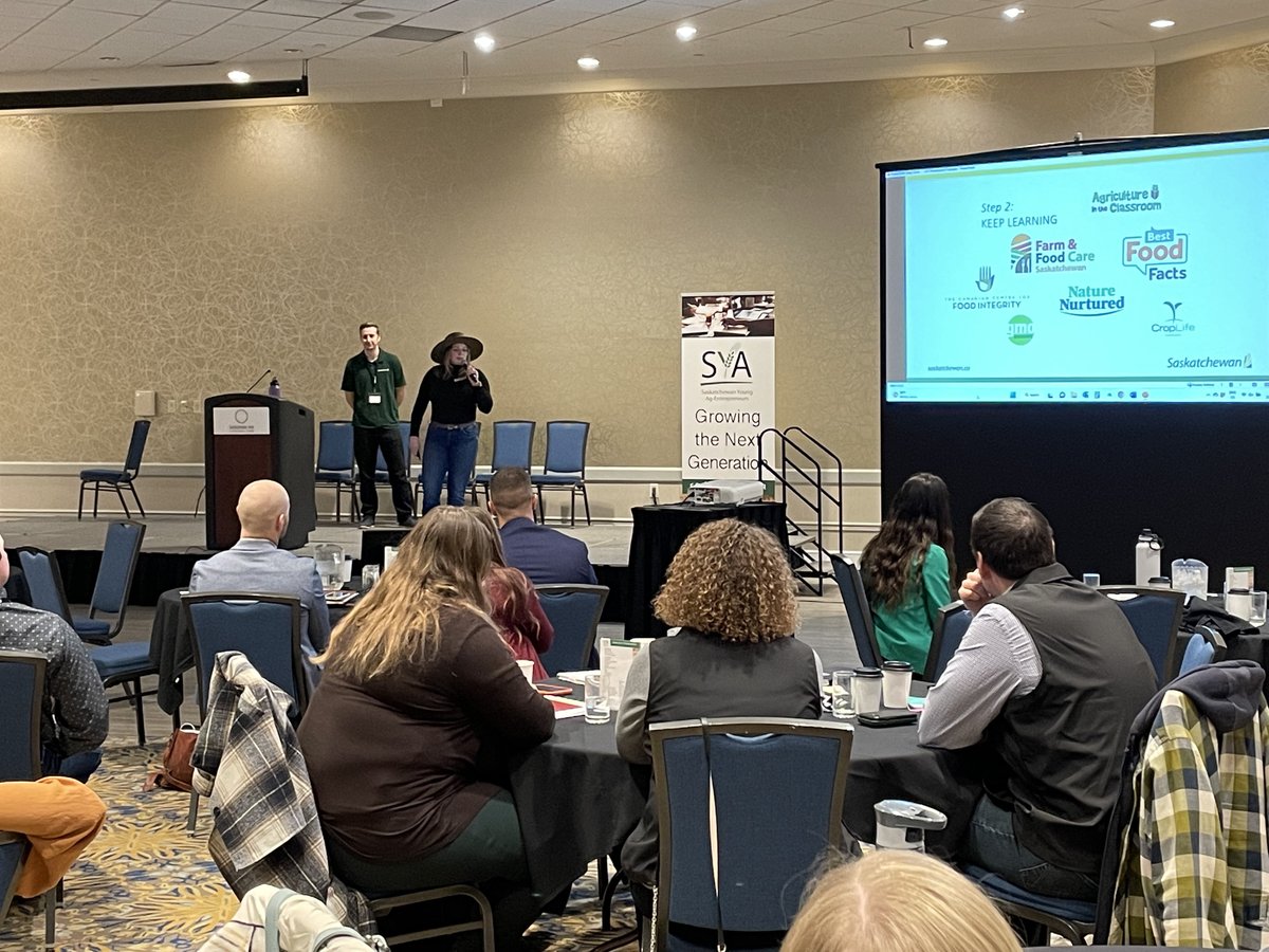 SaskYoungAg's tweet photo. Thank you to our sponsor @SKAgriculture. The #ProudlyAg2023 conference wouldnβt be possible without your support. #PublicTrust #AgAwareness https://t.co/XpLB4VmK92