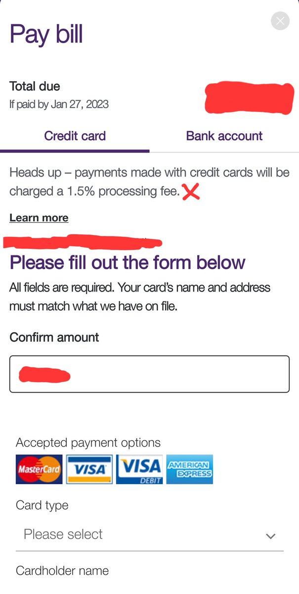 David_Nunes65's tweet photo. I think it's crazy that you guys charge us a processing fee for paying our bills using credit cards... "Nickle and diming" your customers is a bad look. #Greedy #BadService @TELUS @TELUSsupport https://t.co/1uRvuNTlK6