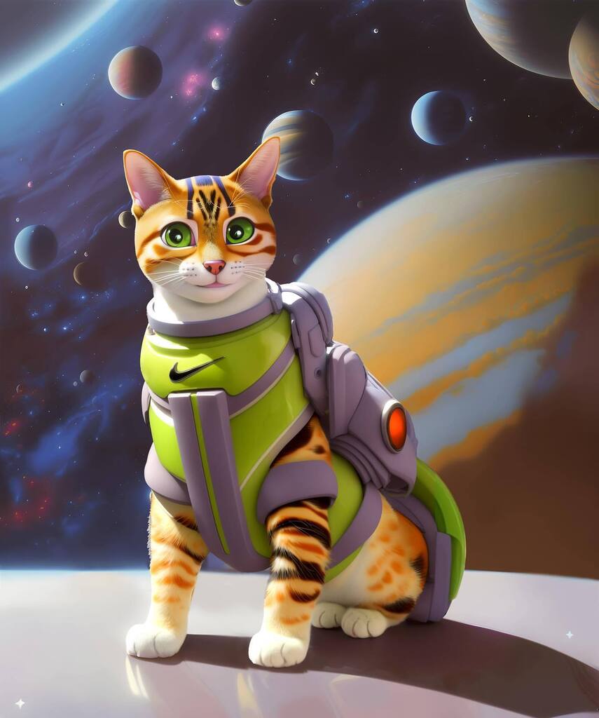 zabsik_ua's tweet image. Kitty Lightyear: purring through the galaxy🚀

Nasa x Nike collection 💫
@nike @nasa @stablediffusion 
.
.
.
.
.
.

.
.
.
.
.

#catfashion
#spacecat
#astronautcat
#buzzlightyear
#spacesuit
#outerspace
#galaxycat
#catsofinstagram
#fashionart
#digitalart… instagr.am/p/CnFGQy5K1z2/