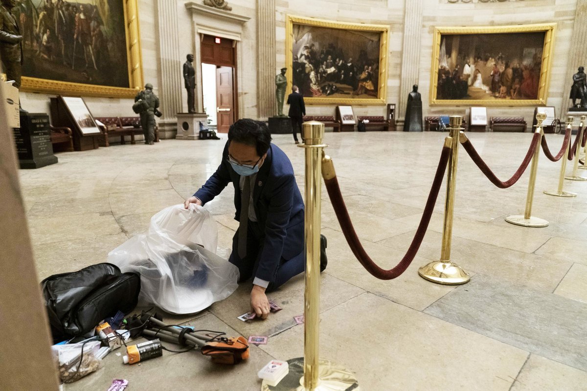 It's been two years since the attack on the U.S. Capitol.

There was a lot of atrocious leadership that day, but there was also Rep. <a href="/AndyKimNJ/">Andy Kim</a> (NJ-3), who stayed at the Capitol after midnight to help clean up the mess.

He said: "What else could I do?"

(image: Andrew Harnik/AP)
