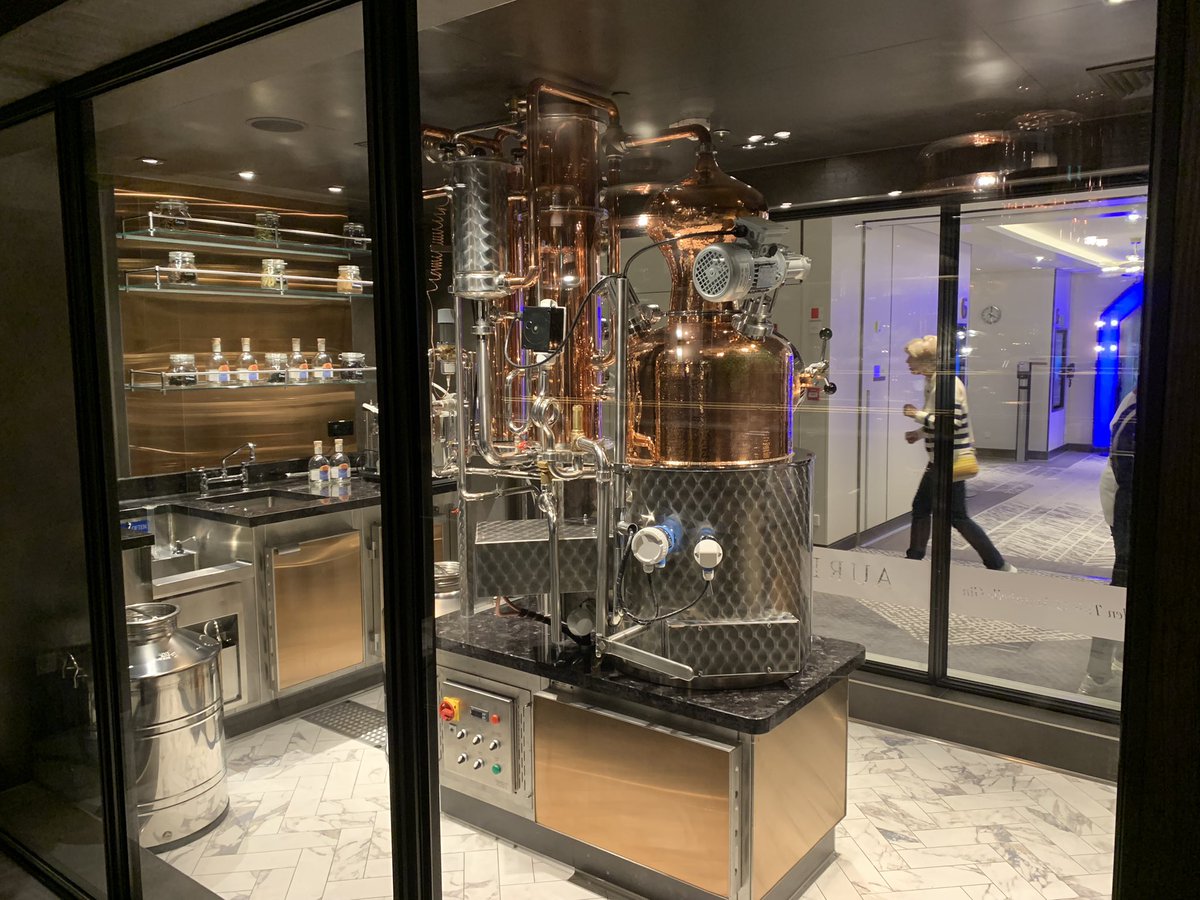 CruiseCriticUK's tweet photo. Anderson’s Bar is back on @pandocruises new #cruiseship #Arvia - but with a twist - with a #rum bar &amp; still ! @tidalrum https://t.co/qbdNc2m4hG