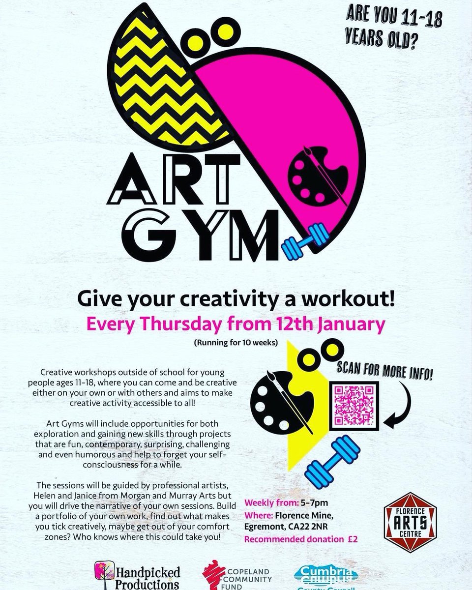 SueJMackay's tweet photo. Know any young people who would like to exercise their art muscles with #morganmurrayarts at #florenceartscentre from next week? https://t.co/zsuCzbALsO