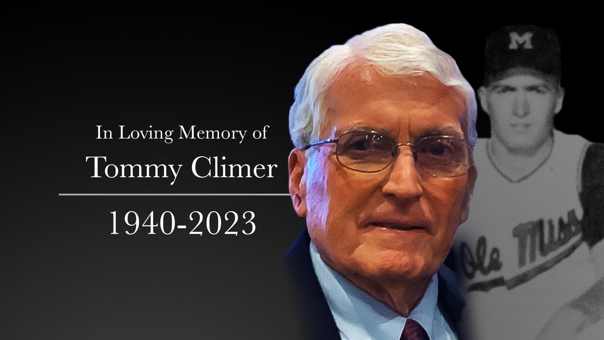 OleMissMClub's tweet photo. This week we lost Ole Miss baseball alum and two-time SEC Champion Tommy Climer.

Our thoughts &amp; prayers go out to the Climer family. https://t.co/TfSAM77n5z