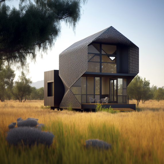 AmicoArchMetals's tweet photo. Can you figure out what architects were the AI inspiration for these homes with expanded mesh sunshades?
#AI2022 #AIDesign #architecture #aiarchitecture #midjourney #posthumandesign #ai #aiart #concept #dalle #futuristic #homedesign #designinspiration #expandedmesh #sunshade https://t.co/adCrbeByFe