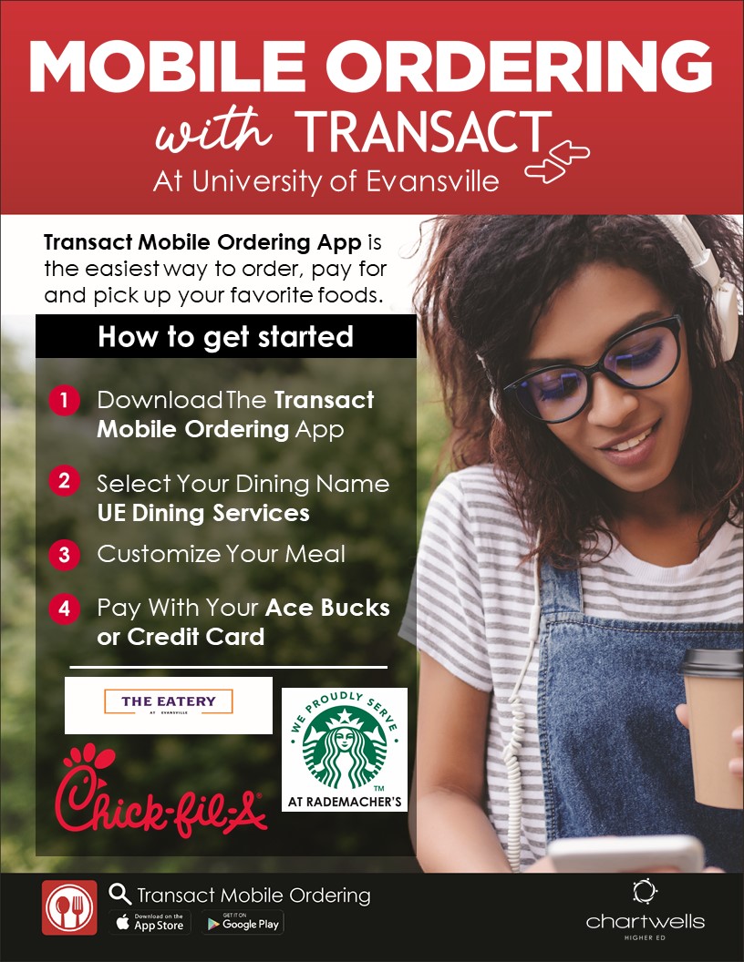 New semester, new way to order!
 Mobile ordering will be available at Chick-Fil-A, Rademacher's, and The Eatery starting January 9th! Download the app now!
#ChartwellsHE #MobileOrdering