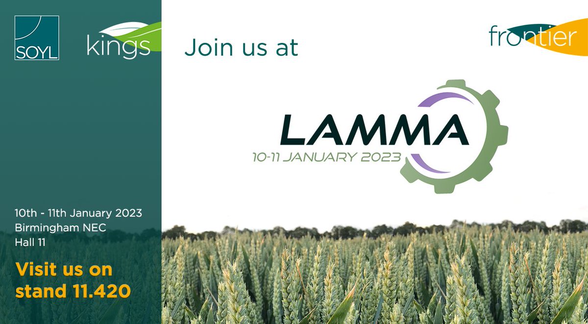 SOYLprecision's tweet image. We’ll be at @lammashow with @Frontierag &amp;amp; @KingsCrops! Visit stand 11.420 to learn about how our #precisionfarming services can help improve the #agronomic &amp;amp; #environmental performance of your #farm

#MyFarm &amp;amp; #MySOYL discount offers available on-stand! 

bit.ly/3W1N2CE