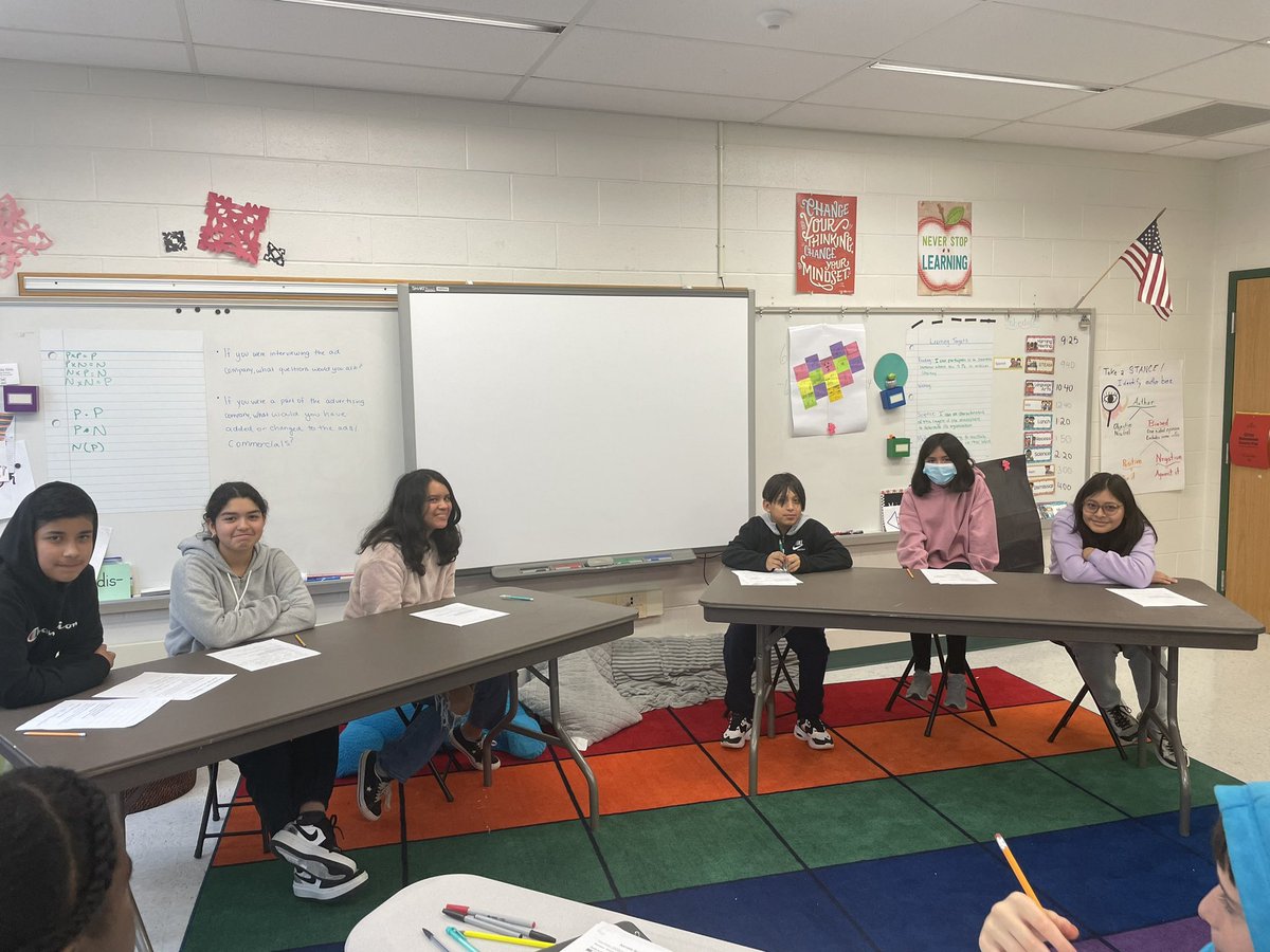 Our last group did a phenomenal job of participating in our week long Socratic Seminar discussing critical literacy in the media. Proud of these 6th graders! <a href="/GrahamRoadES/">Graham Road ES</a>