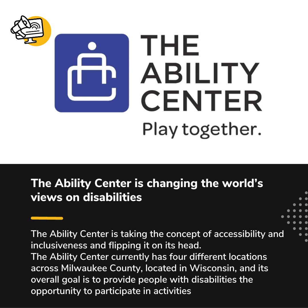 abilitymediagrp's tweet photo. The Ability Center is changing the world’s views on disabilities. Graphic: Logo of the Ability Center. Read your #abilityarticle here: https://t.co/kHza9Xq2z0
Accessibility #abilitymedia #disabilityawareness #fitness #recreation #disabilities https://t.co/WkAtF171QN