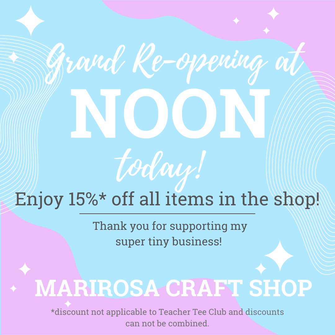 MarirosaCrafts's tweet photo. WHOO HOO! My shop will be open at NOON! Come and see the brand new designs. Check out the personalized product pages to create a custom gift! Be ready for Valentine's Day! Thanks for stopping by! I would love your feedback. #shopify #smallbusiness https://t.co/teVaZrRIPq