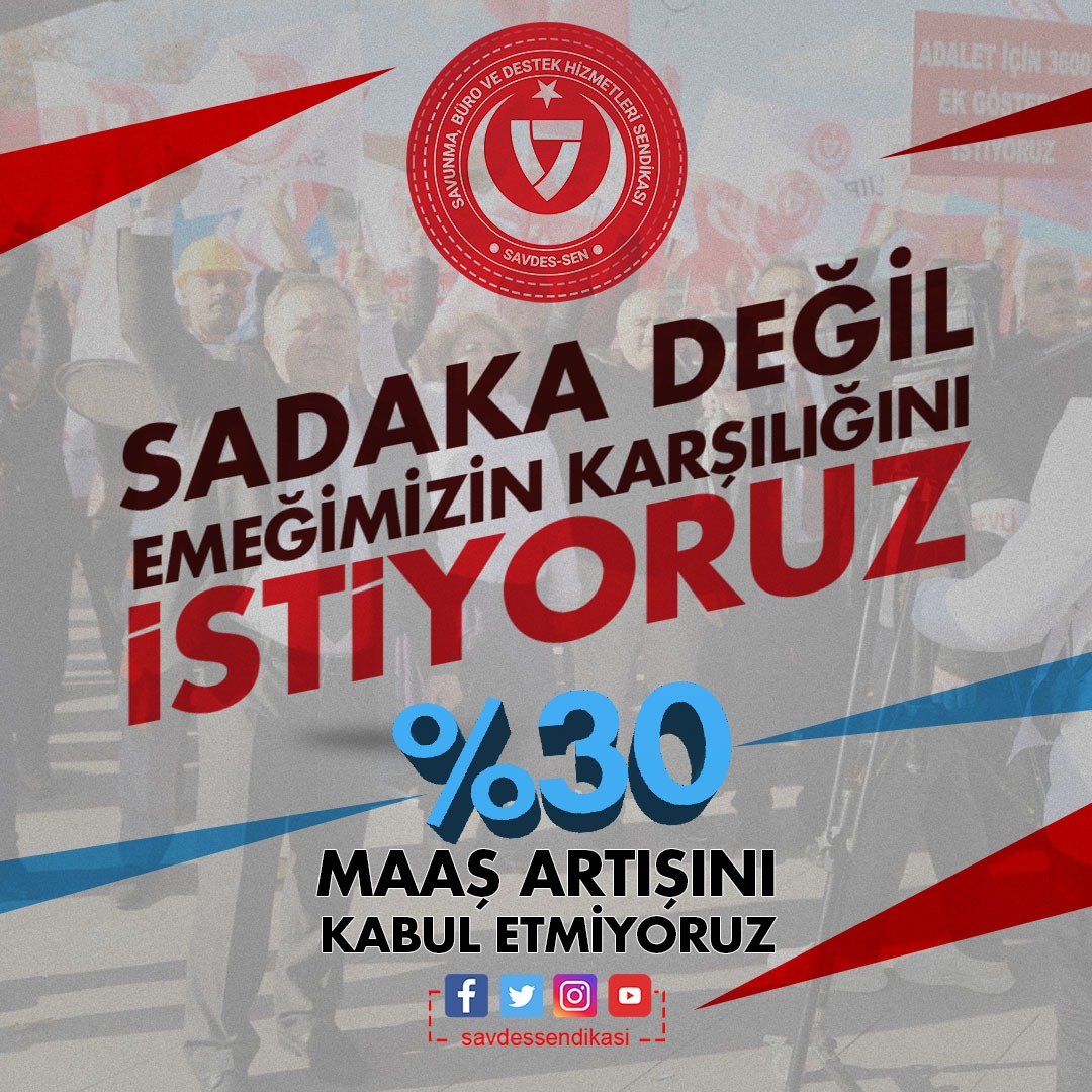 Sadaka istemiyoruz#YüzdeOtuzaYokuz