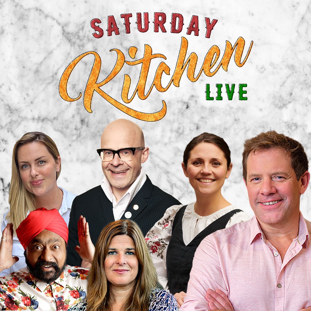 SaturdayKitchen (@saturdaykitchen) on Twitter photo Join us for our first live show of 2023 tomorrow at 10am on BBC One! 😃
<a href="/matt_tebbutt/">Matt Tebbutt</a>’s joined by <a href="/Olia_Hercules/">Olia Hercules 🇺🇦🇬🇧</a>, <a href="/McTSingh/">Tony Singh MBE</a>, <a href="/knackeredmutha/">Helen McGinn</a>, #CarmenONeal and <a href="/HarryHill/">Harry Hill</a>! 🥳 Join us for our first live show of 2023 tomorrow at 10am on BBC One! 😃
<a href="/matt_tebbutt/">Matt Tebbutt</a>’s joined by <a href="/Olia_Hercules/">Olia Hercules 🇺🇦🇬🇧</a>, <a href="/McTSingh/">Tony Singh MBE</a>, <a href="/knackeredmutha/">Helen McGinn</a>, #CarmenONeal and <a href="/HarryHill/">Harry Hill</a>! 🥳