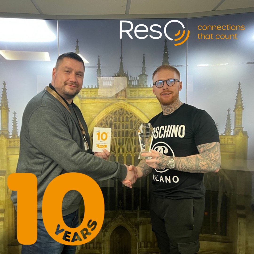 Today we are celebrating with Dave Pinder, one of our operations managers who has been with ResQ for 10 years. Congratulations Dave!

#CX #10Years #EmployeeAppreciation