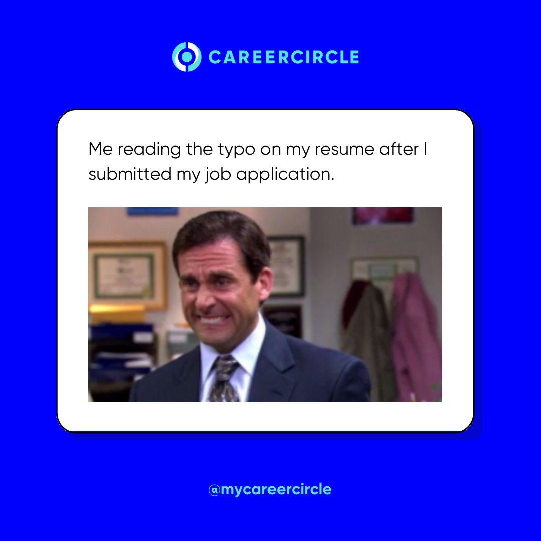 MyCareerCircle's tweet image. Welp. 😅

It’s always a good idea to get someone else to proofread your resume, so those “invisible” typos don’t go unnoticed. #jobsearchhumor