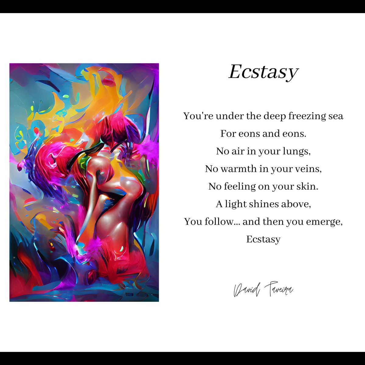 <a href="/afoxinweb3/">afox 🦊</a> Here's one of our Shush NFTs. The poem is written by <a href="/DavidTaveira12/">D'r-t || CoProd</a>, who also generated an AI image to evoke what the poem meant to him. For our Transcend NFTs each aspect will be made by different people. 🥰