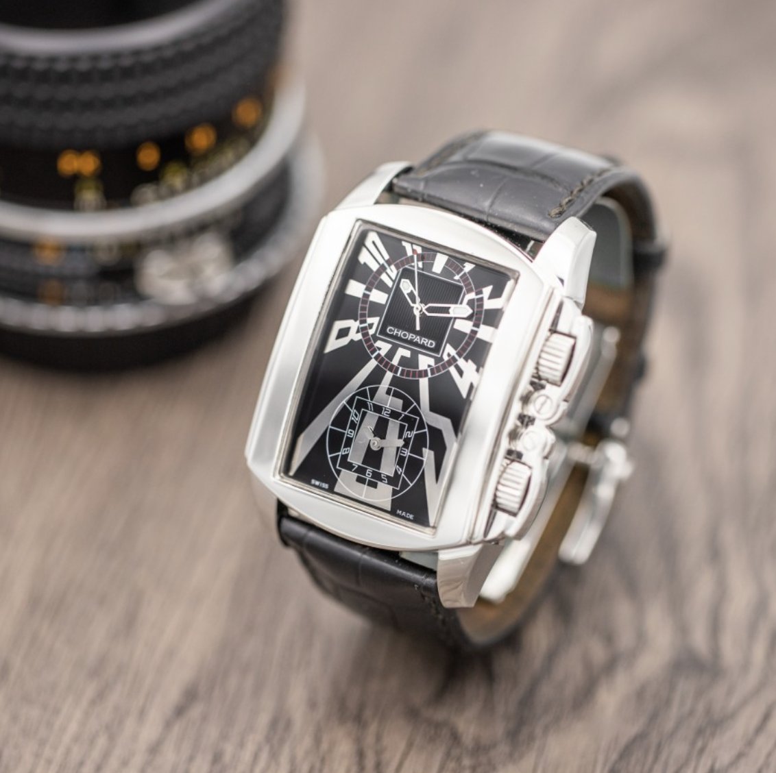 MagicHouseof's tweet photo. For sale is what could be considered a rare oddball within the watch world: a stunningly eccentric Chopard GMT or Dual Time watch. Its design dates back to the mid 2000s, and features an intriguingly oversize stainless steel case...

https://t.co/uRt7eMZ7eC https://t.co/PPUPDkLjAK