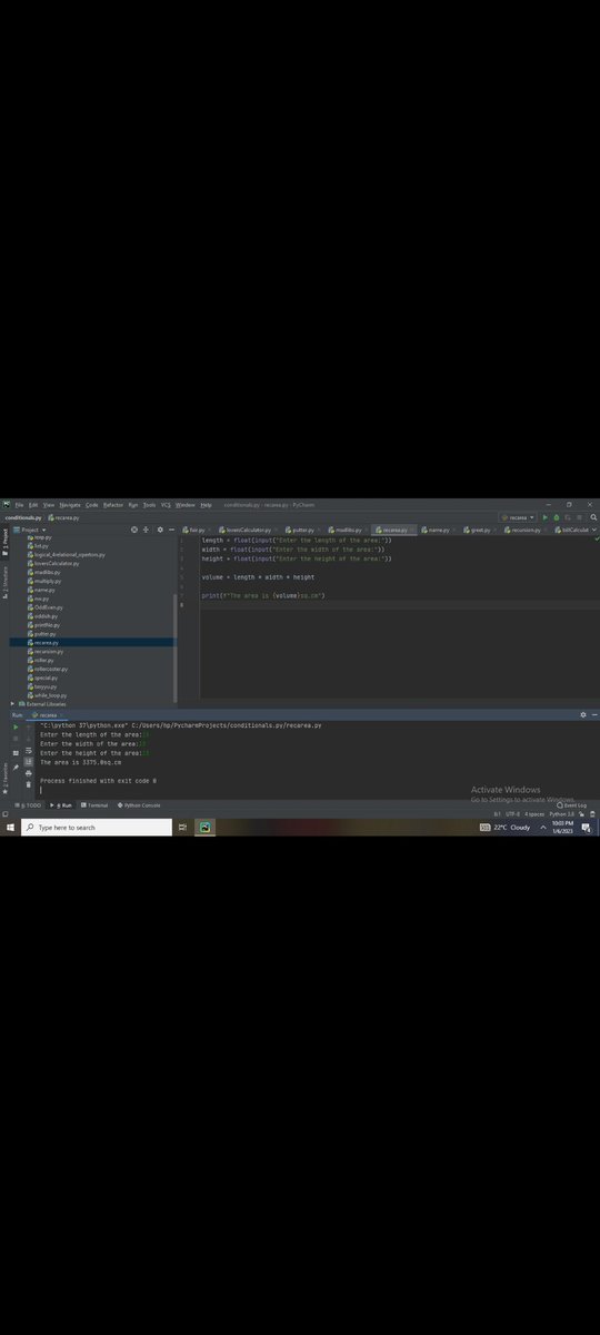 ItsShashikant17's tweet photo. Day 1 of #100DaysOfCode challenge in 2023 today created practiced with python and created area calculator and madlibs game and shopping cart https://t.co/KHHkbReLfn