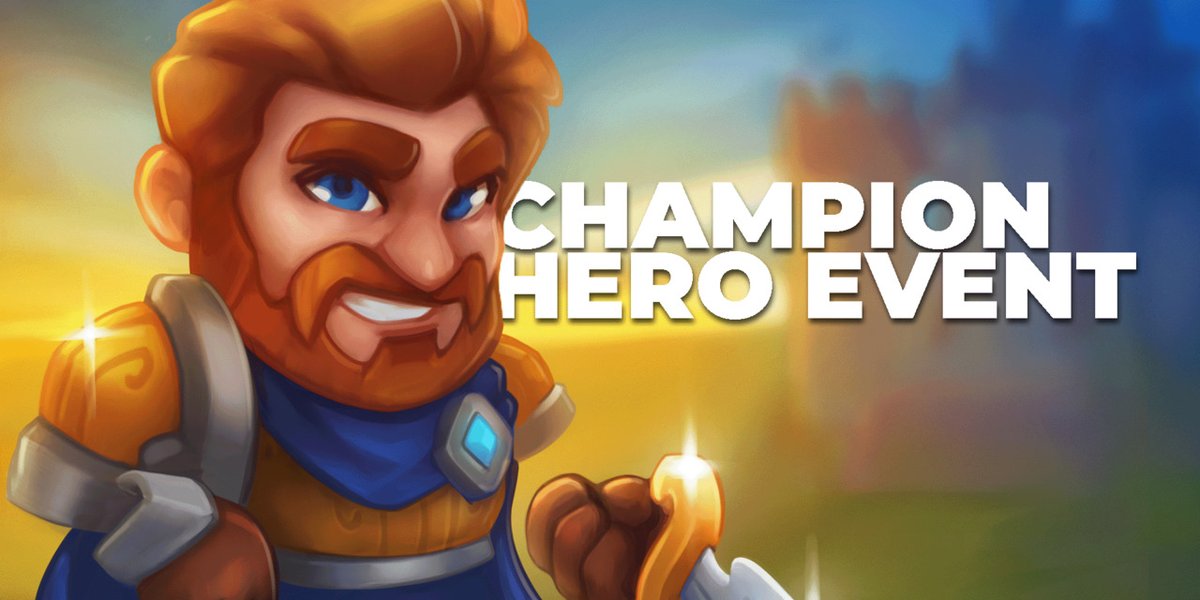 Ready to collect some 🃏 cards for Champion? We hope so, his Hero Event is a go! ⚔️ 

Make sure you're on 📲 2.2.11 or you'll be missing out - it's ingame and waiting for you now. 🆕