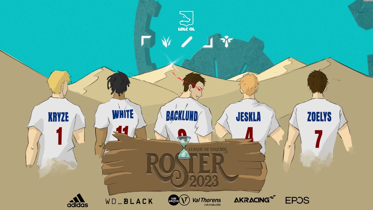 Bienvenue à notre nouvelle équipe League Of Legends pour la #LFL 2023 !

⚔️ <a href="/KryzeLoL/">Kryze</a> 
🌲 <a href="/whiteakitout/">Aslan</a> 
🧙‍♂️ <a href="/backlundlol/">Backlund</a> 
🏹 <a href="/Jesklaa/">Jesper Klarin</a> 
🛡️ <a href="/Zoelys_LoL/">Zoelys</a>