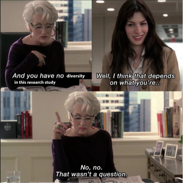 Sigh. You’ve disappointed Miranda Priestly. Looks like you’re not going to Paris this year.